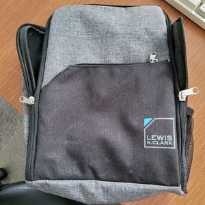 Lewis N Clark Travel Toiletry Hanging Bag Kit Gray Case Organizer Shaving